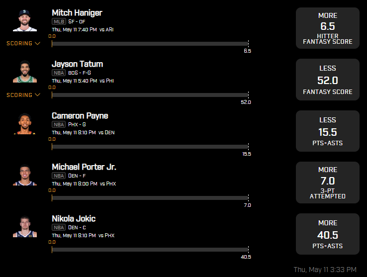 TextDFS's tweet image. We will toss this into play tonight. Possibly only ticket due to not much value. GL if you tail! #GamblingTwitter #PrizePicks #DFS