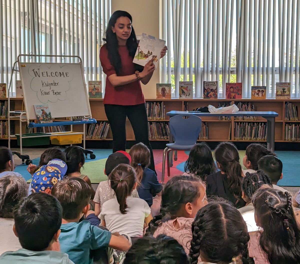 We're so grateful to Kuljinder Kaur Brar for visiting Div 23-32 today! 'Take pride in your name' 💜 #sd36tl #sd36learn #bcedchat #RepresentationMatters