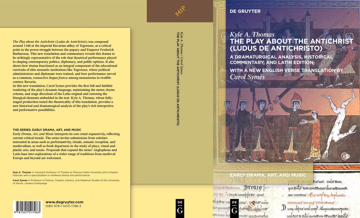 kyle_a_thomas's tweet image. More plugging:
It’s not available JUST yet, but look out for my book on the 12th-century PLAY ABOUT THE ANTICHRIST, translation by the amazing Carol Symes, out in August!