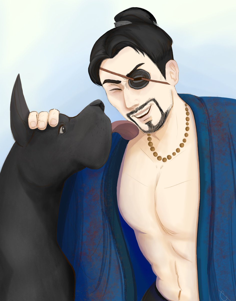 _Xhapo_'s tweet photo. Okita Soji and Baddie the dog (aka. Warui-chan) https://t.co/uam0ygCVWy