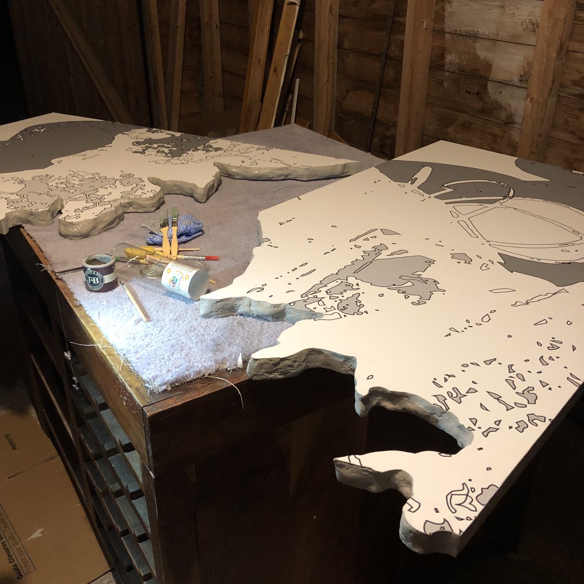 _mattbaker's tweet photo. Late night art shenanigans #TectonicPlates #SpringFling2023 #MarlyMerle https://t.co/M0rKebiiXo