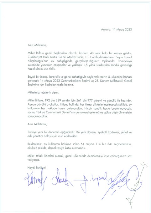 sondaqqa's tweet photo. 6 liderden gece yarısı ortak açıklama!

#Milletİttifakı #6limasa https://t.co/J3UID5wCnp