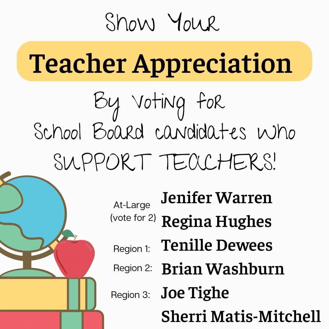 OAParentsUnited's tweet photo. Vote 5/16 for these Oxford Area School Board candidates! https://t.co/TWdS3X6vZX