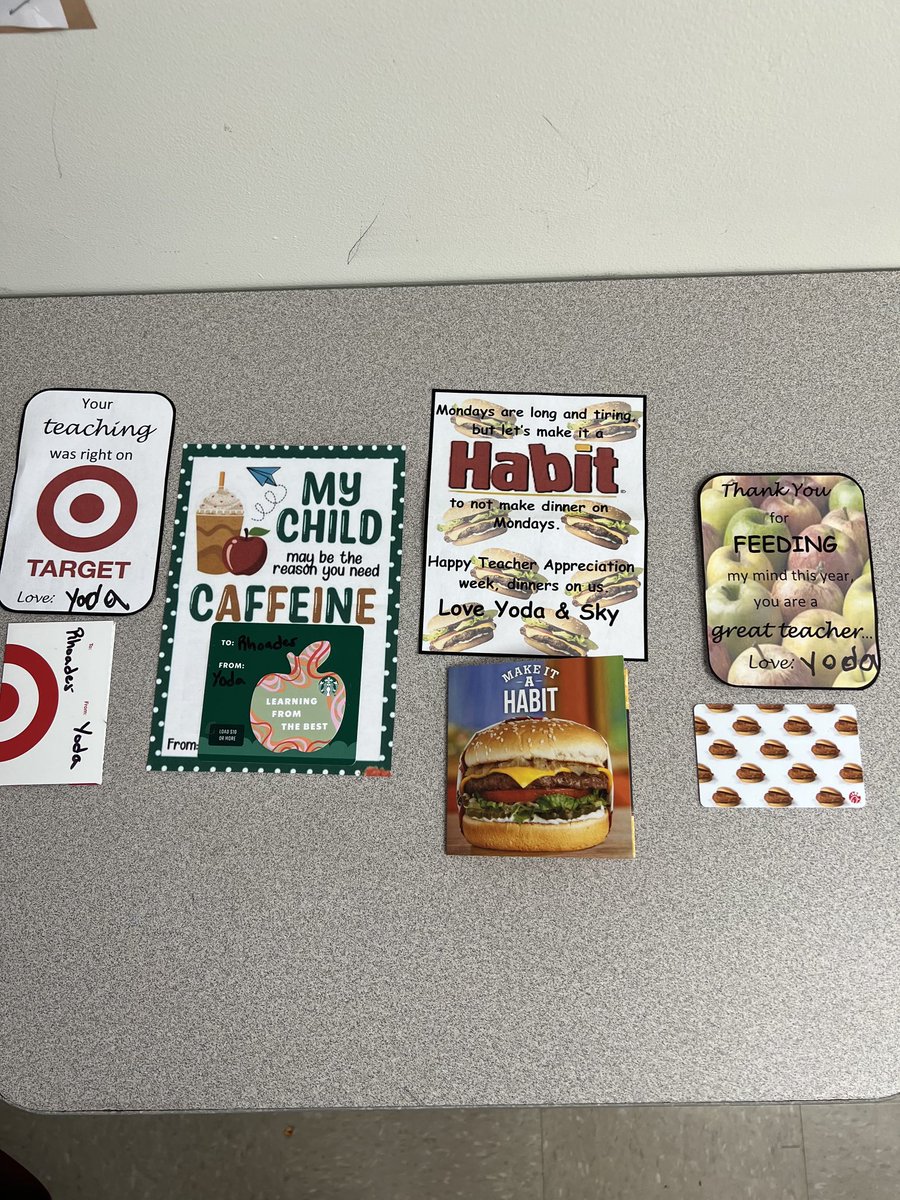 RhoadesScholars's tweet photo. One gift card a day this week for teacher appreciation. I’m so appreciative of my students. https://t.co/Now11wbAxR