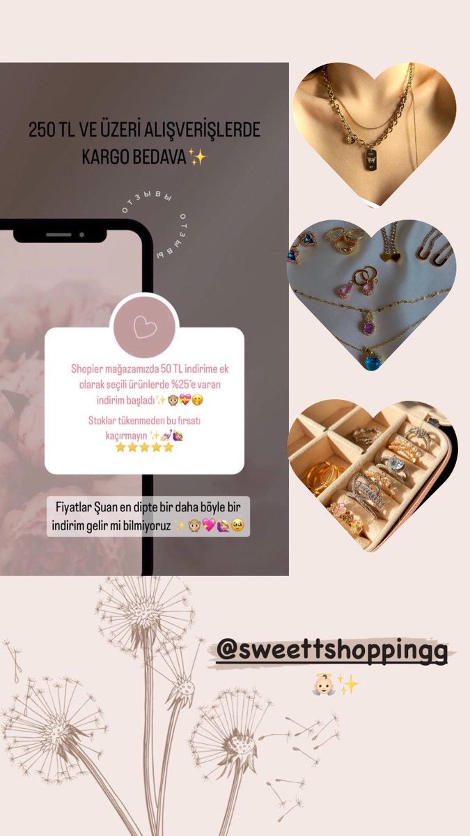 sweettshoppingg's tweet photo. Anneler günü indirimi başladı📣✨ 

Daha fazlası için: https://t.co/RgOFfq8L6q 🛍

  #kismetseoluraskingucu #elsed  
 #kismetseolur  #ElifNurYel #YaliCapkini  #FeritKorhan  #ERYAR #Aytol #SeyFer #seyferboşanmavarsabizyokuz #YarenDag #yks2023 #cansel #aybuke #Chp #akp #mayıs https://t.co/L4TAi6iBhu