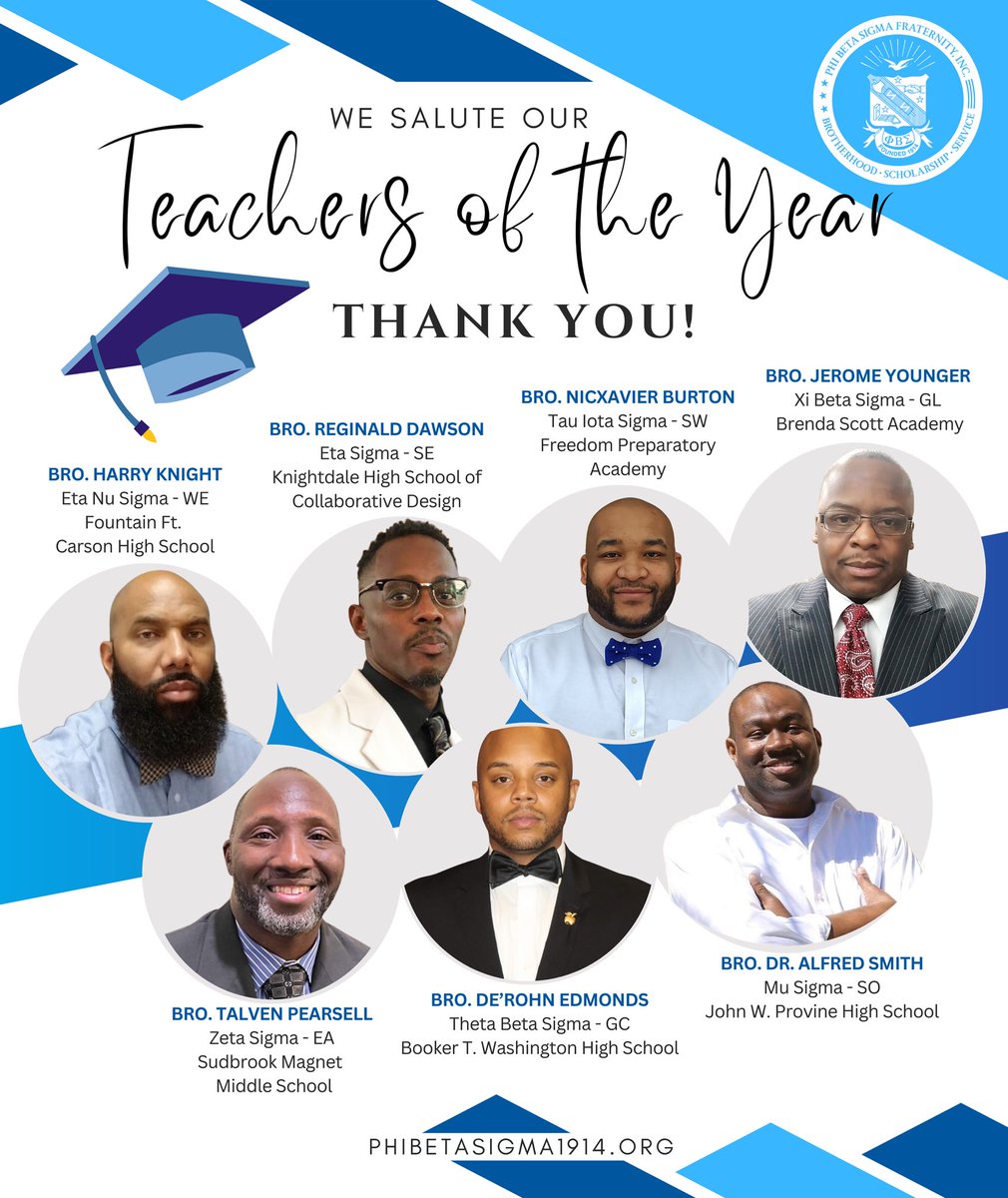 WE SALUTE THE SIGMA 2023 TEACHERS OF THE YEAR!! Thank you for assisting future generations of leaders to take their place in the world. 
 
#TeacherAppreciationWeek2023 #pbs1914