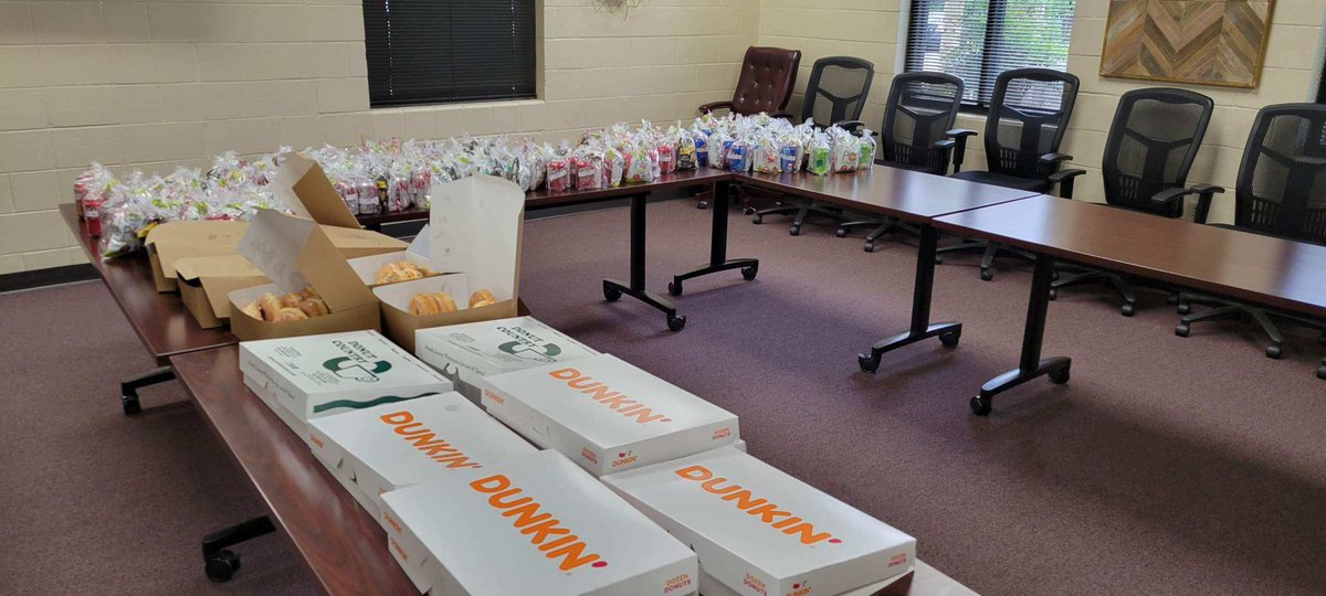 We are so thankful for our parents and community! Our teachers had popcorn, snacks, soda, and donuts today!  #TeacherAppreciationDay