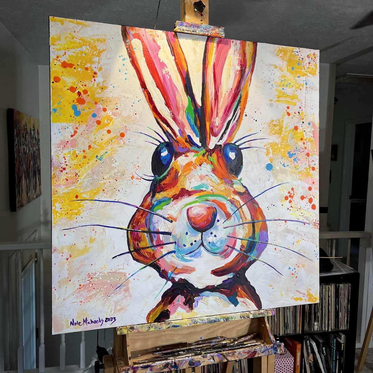 natemichaels's tweet photo. I love it when you all push me to try new things.
Thanks again Kim! β€οΈπ
Acrylics on 36βx36β Canvas
#natemichaels #artistforhire #commissionsopen #artistsupport #art #bunny #bunnylove #bunnyrabbit #cartoonrabbit #cartoonbunny #artcollector #oneofakind #artoftheday #artstudio https://t.co/xbNOd0IobA