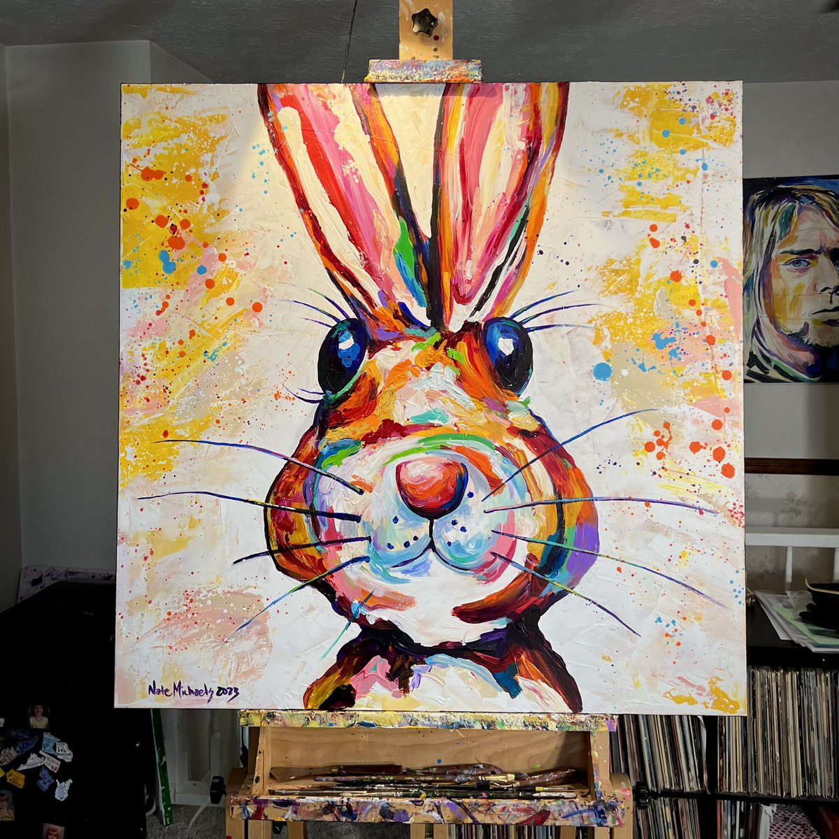 natemichaels's tweet photo. I love it when you all push me to try new things.
Thanks again Kim! β€οΈπ
Acrylics on 36βx36β Canvas
#natemichaels #artistforhire #commissionsopen #artistsupport #art #bunny #bunnylove #bunnyrabbit #cartoonrabbit #cartoonbunny #artcollector #oneofakind #artoftheday #artstudio https://t.co/xbNOd0IobA