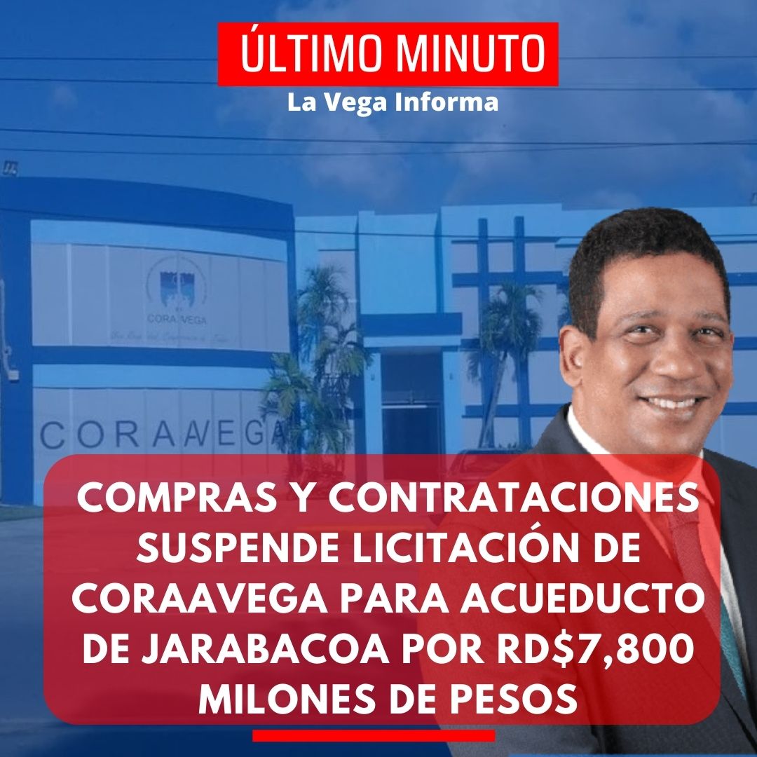 lavegainforma's tweet photo. La dirección General de Compras y Contrataciones anuló a Coraavega proceso licitación del acueducto de Jarabacoa cuyo monto asciende a RD$7,800,000,000.00.  Felicidades a Carlos Pimentel y el equipo de la dirección por su trabajo serio en favor de los mejores intereses del país. https://t.co/zQweiPtjzH