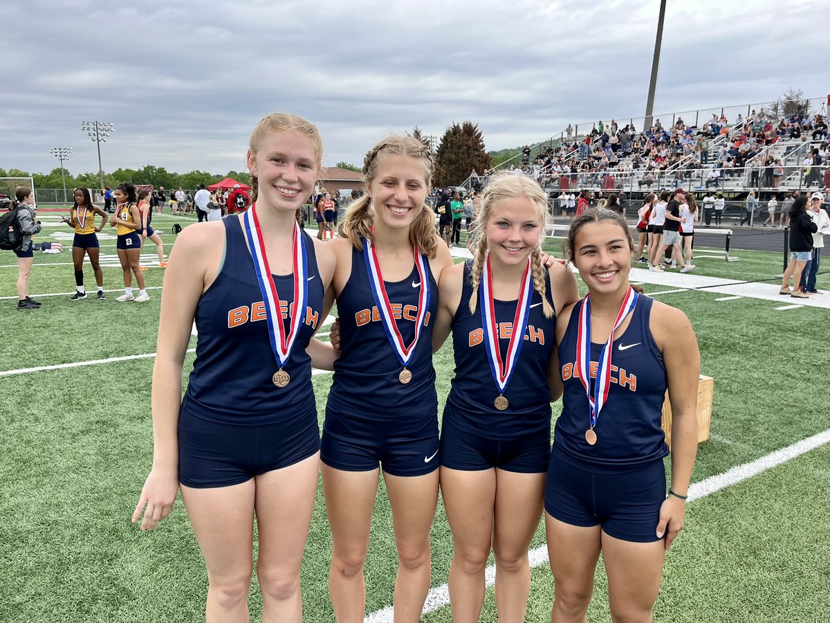 Girls 4x800m finished third and broke the school record, which advances them to the State Championships.