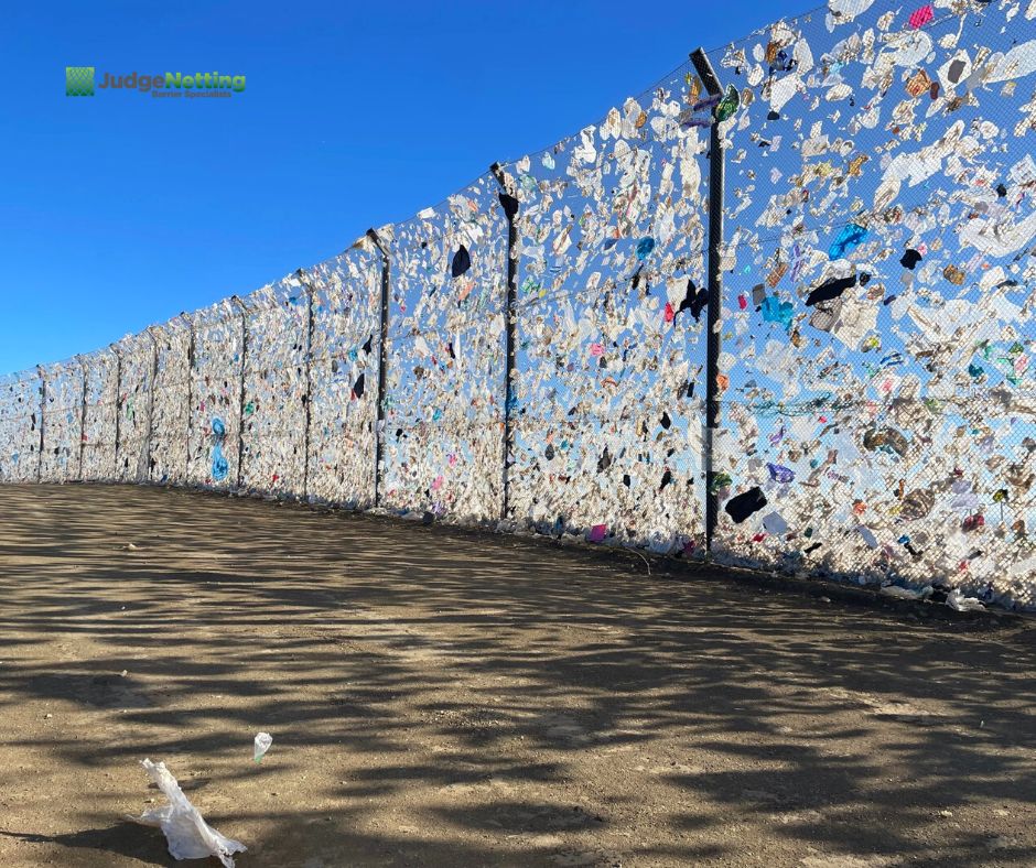JudgeNetting1's tweet photo. A proud moment for Altamont Pass Landfill and Judge Netting team!
We constructed a 30’ high litter barrier at nearly 100% load… shows how effective the barriers can be!

#JudgeNetting #golfnetting #sportsnetting #nettingsolution #barrierspecialists #nettingexperts #golfnetrepair https://t.co/ivlaBb20CF