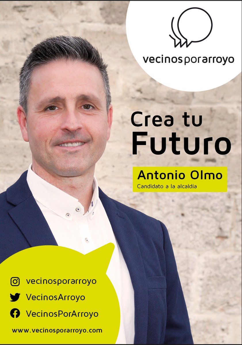 VecinosArroyo's tweet photo. Este 28 de mayo tú eres parte del cambio que quieres ver para Arroyo de la Encomienda. 

Vive el presente, pero no esperes al futuro, porque el mañana se construye ahora.
 
¡Crea tu futuro! 

💛 ¡Vota a Vecinos por Arroyo! 💛 https://t.co/1UzqcY2UGW
