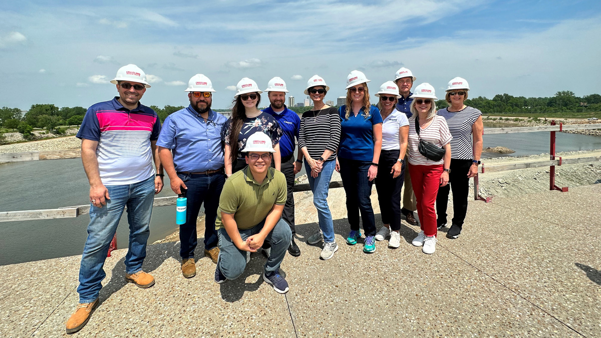 BenhamHaskellCo's tweet photo. The Benham team enjoyed touring the new Gateway Bridge over the Arkansas River at the WTS Oklahoma monthly meeting yesterday. Thanks to WTS and @Crossland_Inc for the tour! #civilengineering #womenintransportation https://t.co/4fhfK5JyjZ