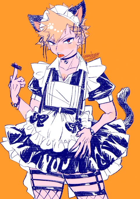 メィドの日過ぎたけどのメィド姿はなんぼあってもいいので、いっぱい描きました
