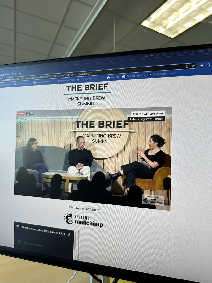 So many great speakers at the <a href="/MarketingBrew/">Marketing Brew ☕️</a> Summit today!✨ Enjoyed hearing about the marketing and brand strategy behind <a href="/jonesroadbeauty/">jonesroadbeauty</a> from <a href="/justbobbibrown/">Bobbi Brown</a> and <a href="/codyplof/">Cody Plofker</a>. Iconic!