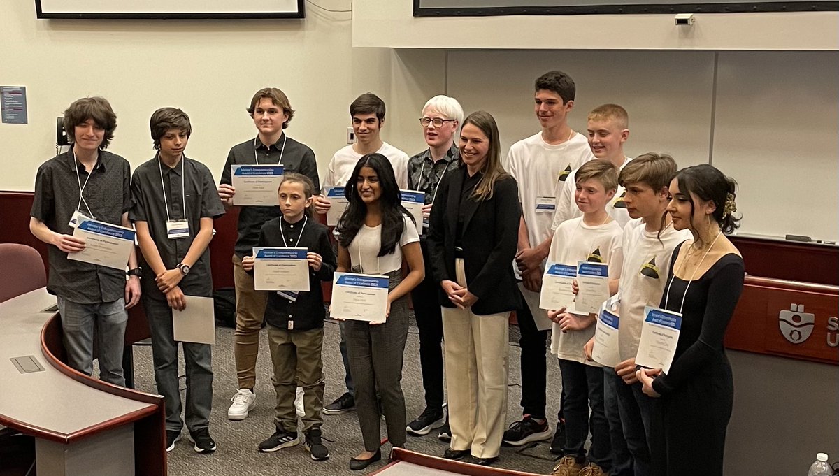 DrBoulter's tweet photo. The Minister’s Entrepreneurship Award of Excellence ceremony took place today. An amazing series of pitches by the finalists. Awesome work by all students involved! Really enjoyed being part of the judging panel. @BEC_NS @nseducation https://t.co/yLB6ALtR71