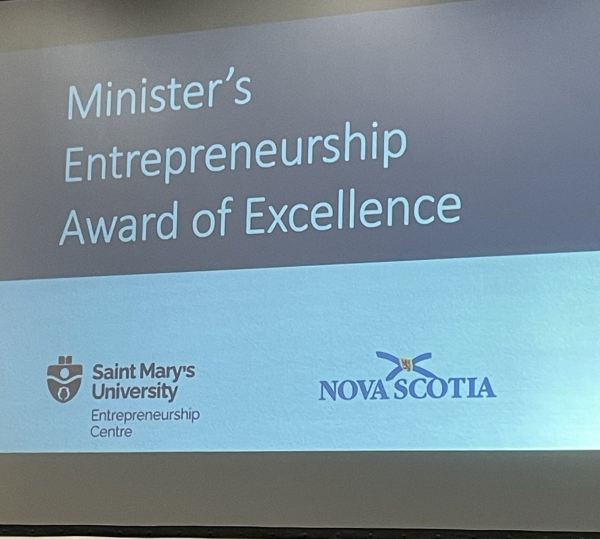 The Minister’s Entrepreneurship Award of Excellence ceremony took place today. An amazing series of pitches by the finalists. Awesome work by all students involved! Really enjoyed being part of the judging panel. <a href="/BEC_NS/">Business Education Council</a> <a href="/nseducation/">NS Education and Early Childhood Development</a>