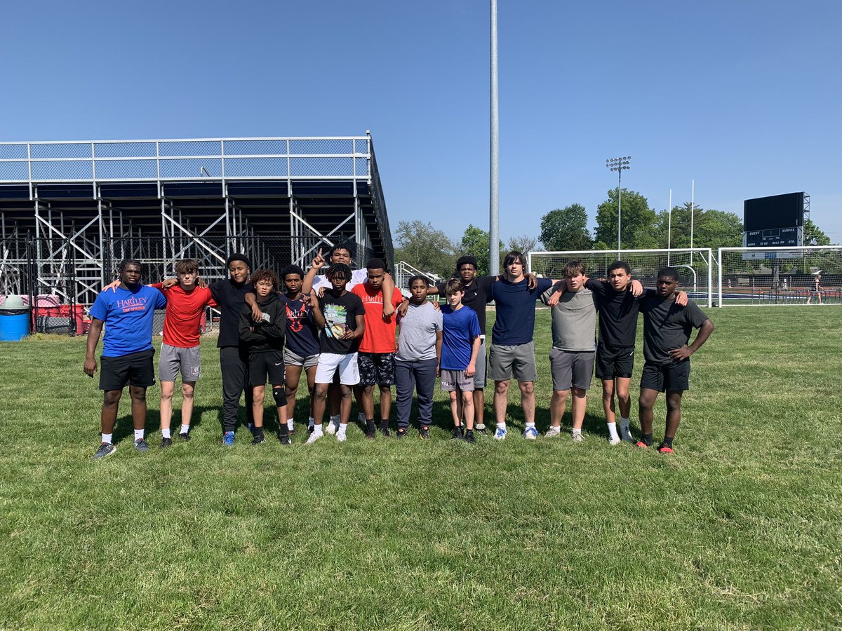 HartleyFootball's tweet photo. We’re going to really like this group. Hawks class of 2027. #TeamworkToughnessTradition https://t.co/jXM4Vds91e