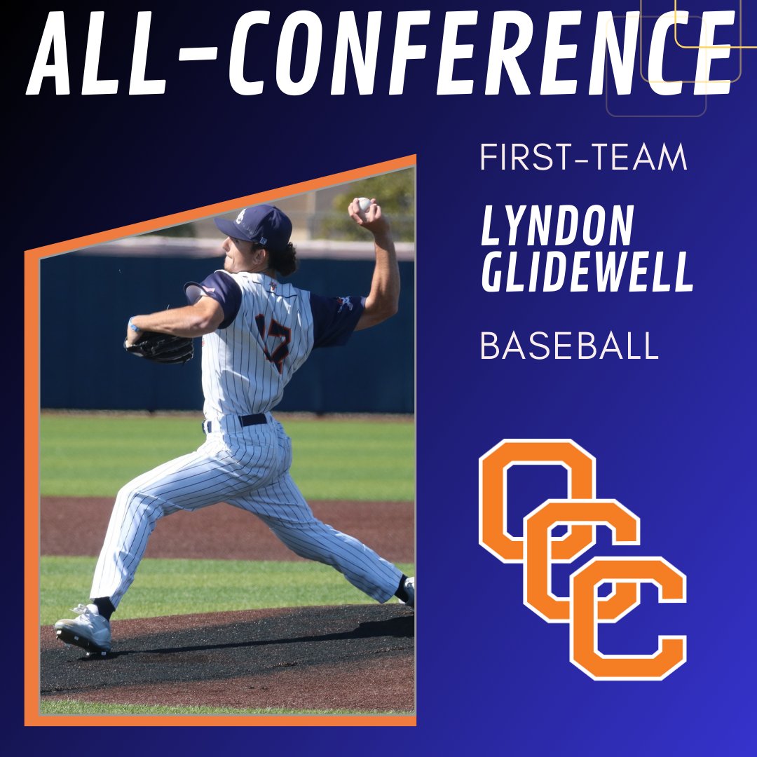 Congratulations to five @occ_baseball players — Lyndon Glidewell, M.J. Gabaldon, Alec Gomez, Evan Scalley and Ethan Brand — for earning spots on this year’s All-Orange Empire Conference Team. Job well done!! #occbaseball #orangecoastcollege #gocoast #oecsports #cccaasports