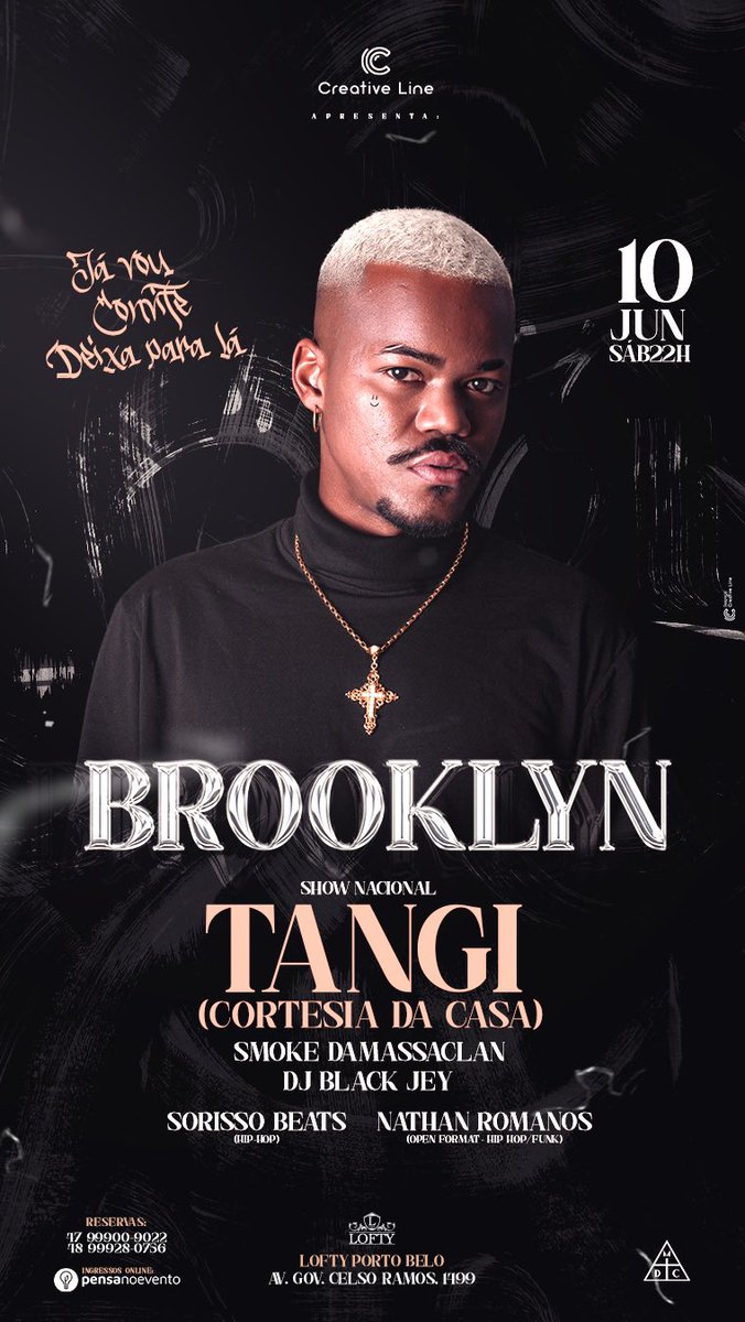 BROOKLYN 🔥

Show nacional com @philtangi -cortesiadacasa  dia 10 de junho, mais <a href="/smokedmc_/">SMOKE</a>,<a href="/sorrisobeats/">Guilherme Sorriso</a> e <a href="/nathanromanos/">Nathan Romanos</a> 

Você não vai ficar de fora dessa né? 😛💥