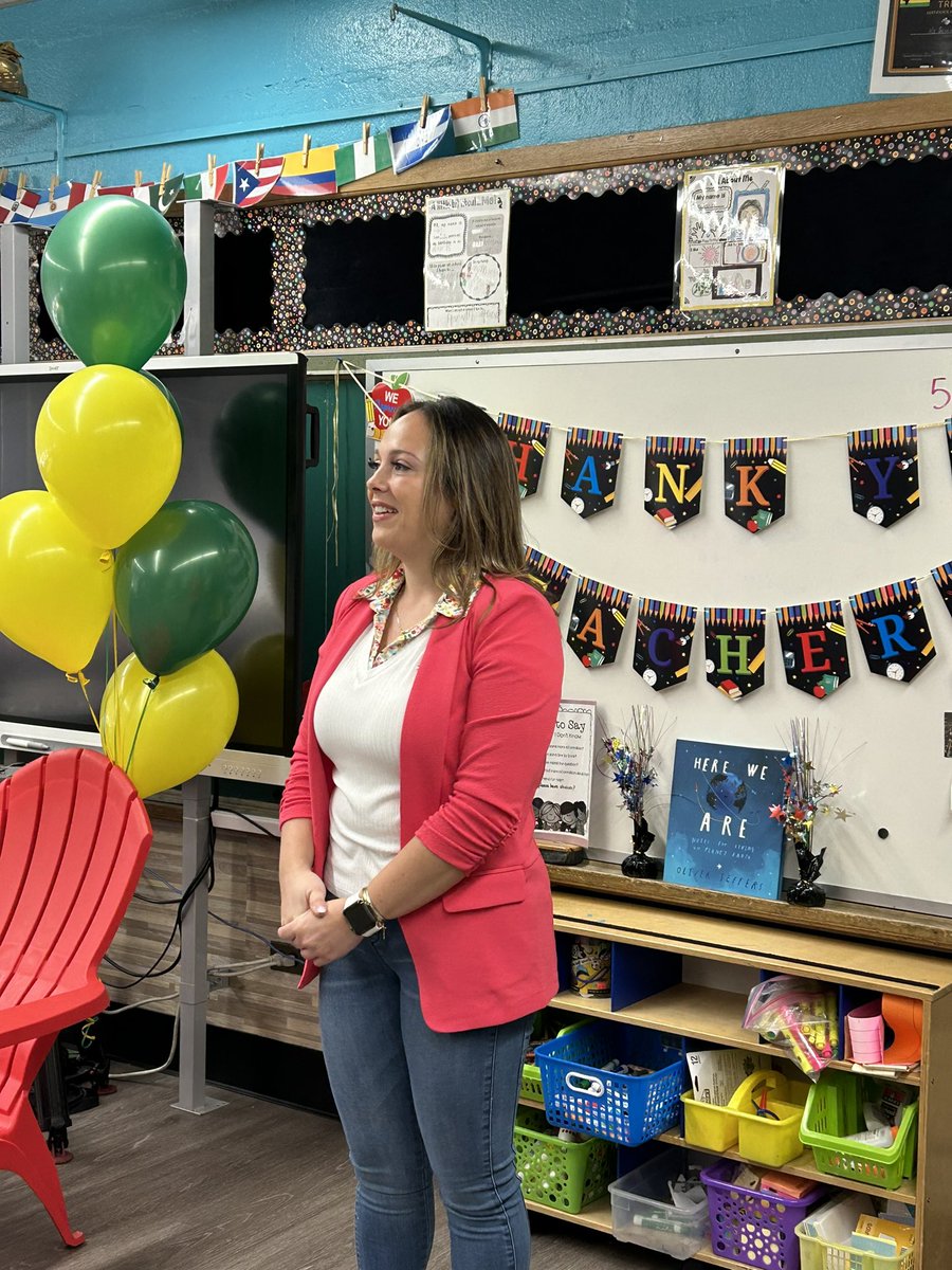 Celebrating teacher appreciation with one of our best,Ms. Sciscioli. Staff, families and students getting camera ready for VS 13 debut on News 12. <a href="/News12LI/">News12LI</a>
