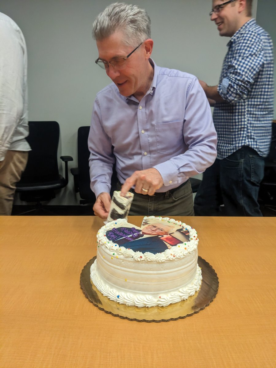 Today is the 100th anniversary of #FredMcLafferty’s birth (born May 11, 1923 in #Evanston, IL). His academic offspring in Evanston, celebrated his impact via the 1st #NationalProteoformDay.  We cut cake &amp; shared happy memories; consider joining us next year! Happy Birthday, Fred!