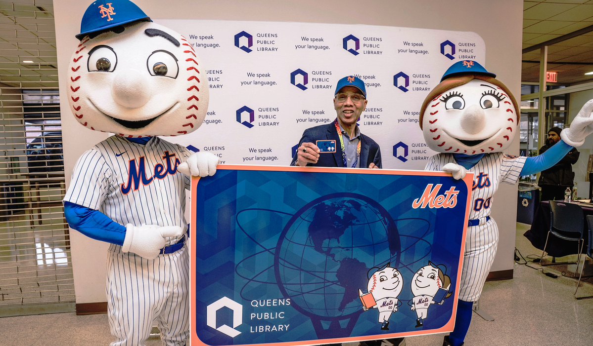 QPLNYC's tweet photo. Visit your QPL branch to get your FREE Special Edition #Mets Library Card, while supplies last! https://t.co/3V4SfZyrve 

Do you have a favorite @Mets memory? Share your baseball stories and photos with us for the #QPLArchives! https://t.co/a8LDVklcVT 

#MetsLibraryCard #TBT #LGM https://t.co/nk254Z2ff1