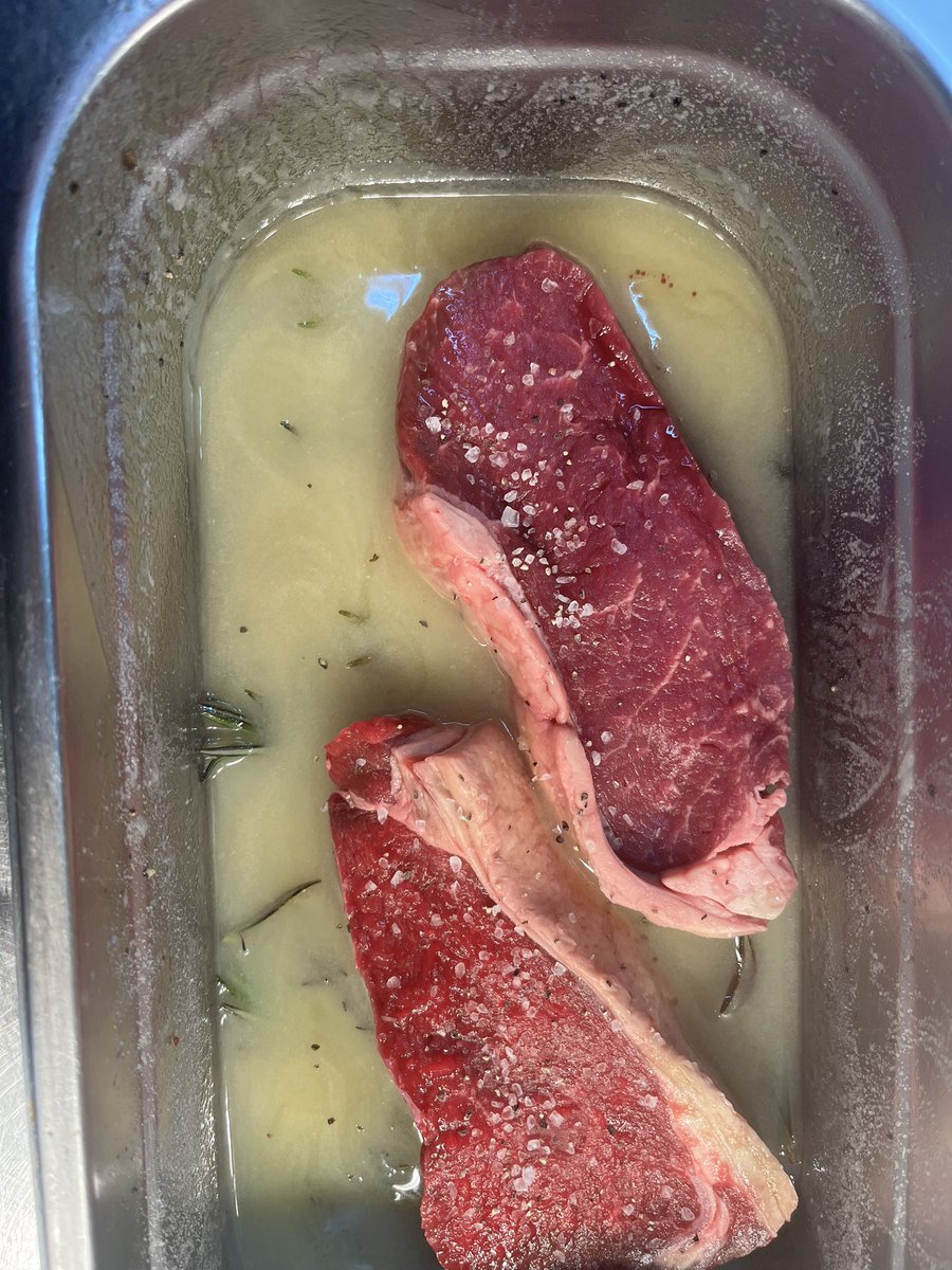 Duck fat steaks 😍😍 @GahanMeats @No3Collon #irishbeef #cheflife #chef #meat #steaksarehigh