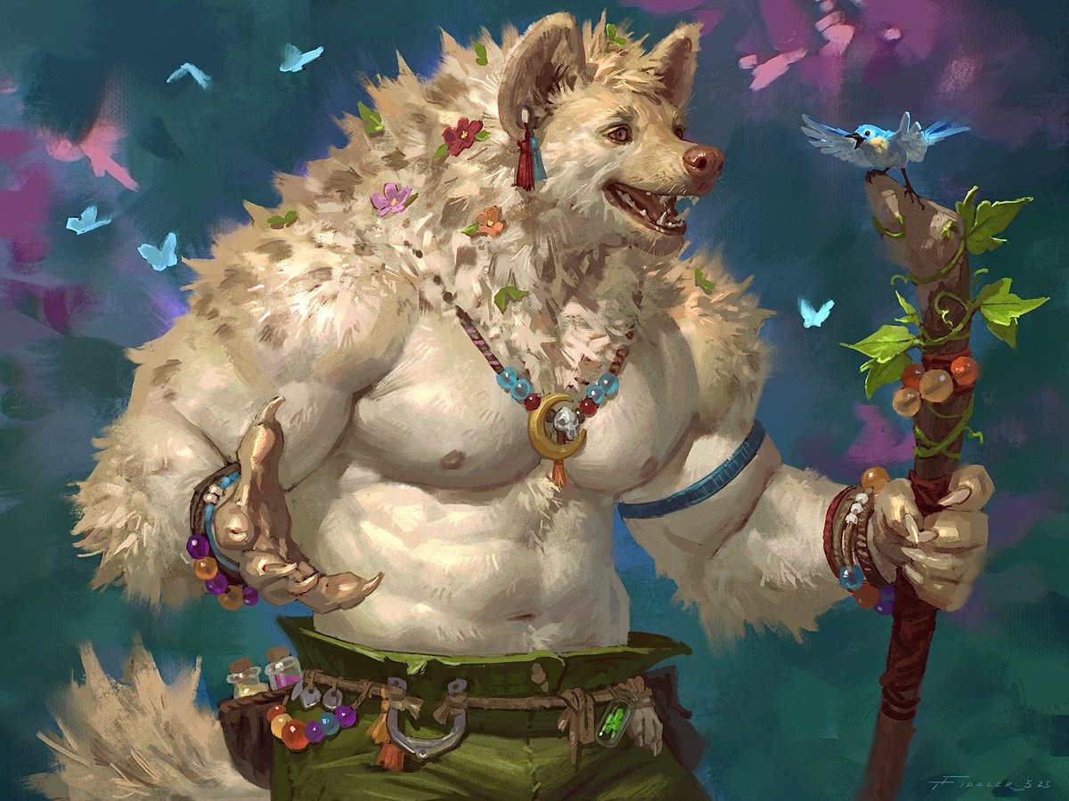 TFiddlerArt's tweet photo. Muun, the lovely Gnoll Druid for @Akaryuterra!🌱 Absolutely loved working on him! Thanks again! 😊🙏 https://t.co/sfX8ESY1xB
