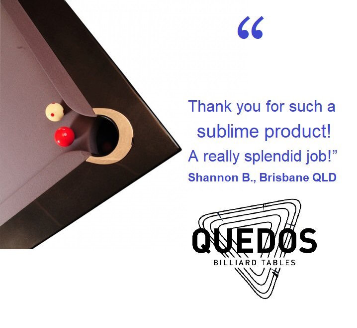 QuedosBilliards's tweet photo. “Thank you for such a sublime product!
A really splendid job!”
Shannon B., Brisbane QLD
 
Quedos Billiard Tables - Australia’s most awarded pool table manufacturer

https://t.co/4xBLrmPZOb

#pooltables #interiordecorating #snooker #pool #brisbane #brisbaneluxury #qld #queensland https://t.co/xFkr1K9iVs