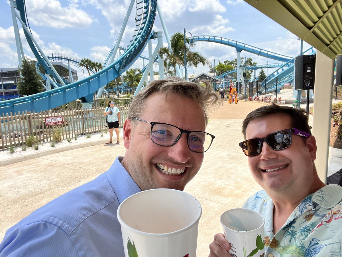 ScottFaisFun's tweet photo. IN PRODUCTION TODAY: Excited to share the story of #PipelineSWO at #SeaWorld #Orlando as the worldโs 1st #SurfCoaster delivers amazing airtime, phenomenal vistas, and a comfortable ride. Cheers to @IAAPAHQ CEO Jakob Wahl for โhanging 10โ and congrats to @SeaWorld & B&M! https://t.co/R7cDFVCrMT