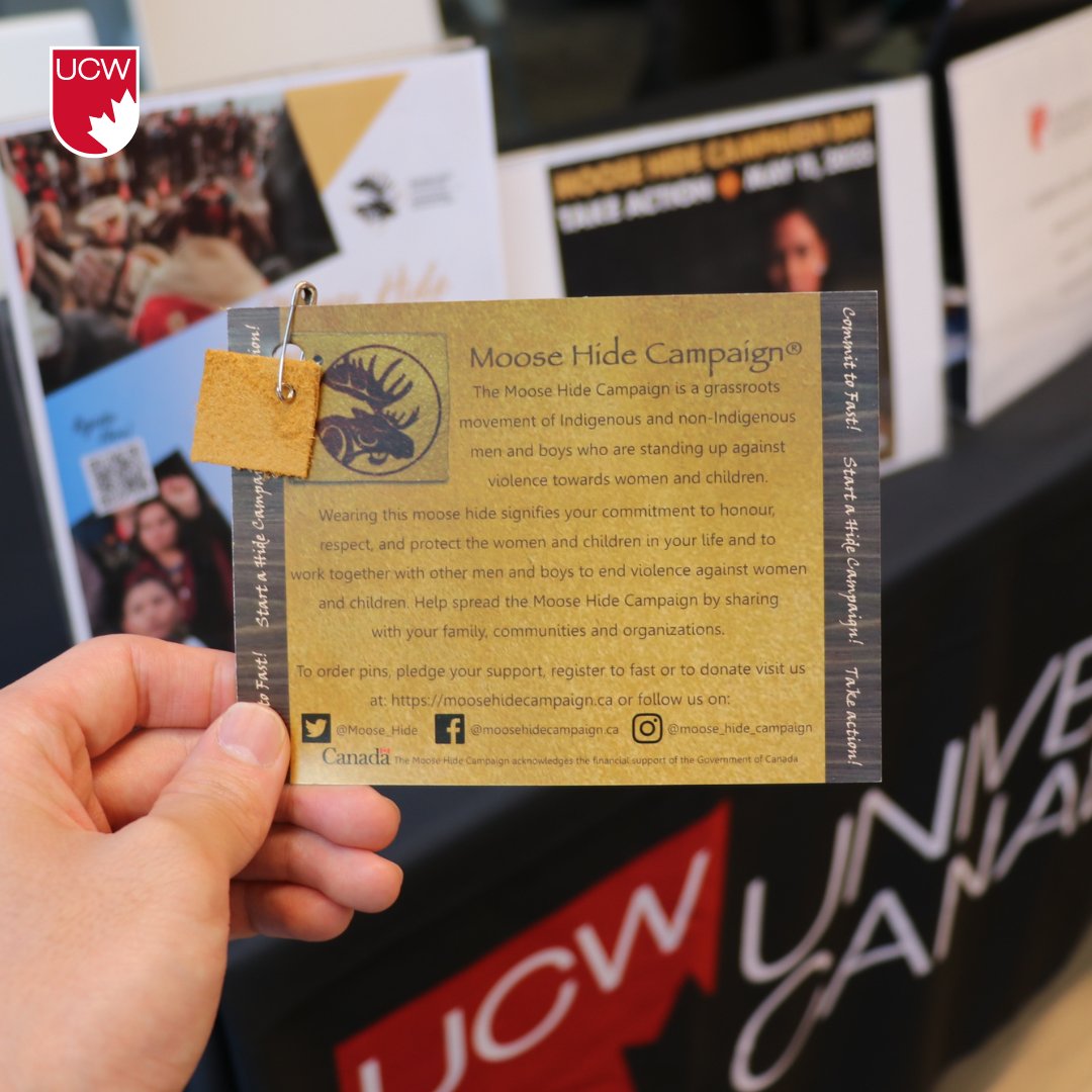 ucanwest's tweet image. Today, May 11 is the official Moose Hide Campaign Day.

The Moose Hide Campaign is a movement dedicated to ending violence against women and children. Wearing the Moose Hide pin demonstrates our commitment to healing, respect and strength.

#MooseHideCampaign #EndViolence