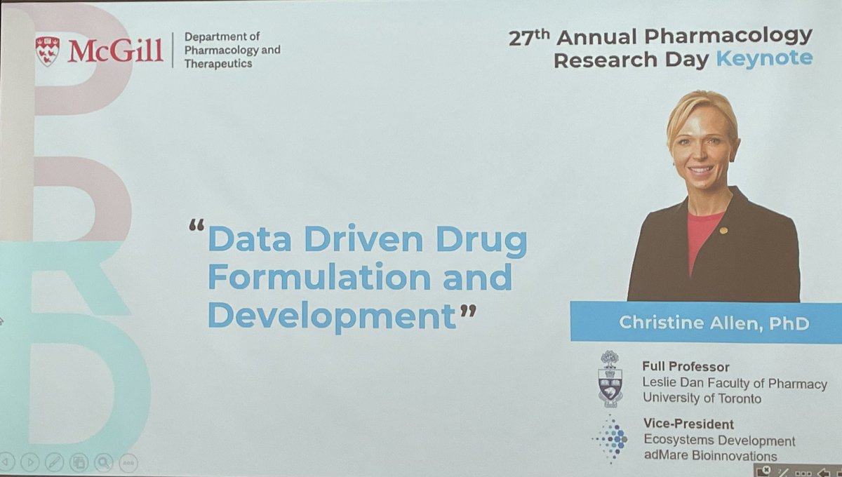 Dr. Christine Allen 🇨🇦 (@christineallenw) on Twitter photo Wrapping up a special day <a href="/mcgillu/">McGill University</a>. Honoured to have been keynote speaker for their Pharmacology Dept’s research day. Enjoyed spending time with friends & colleagues. Forever thankful to McGill for the supportive community they’ve provided throughout my PhD and beyond. 🙏🏻 Wrapping up a special day <a href="/mcgillu/">McGill University</a>. Honoured to have been keynote speaker for their Pharmacology Dept’s research day. Enjoyed spending time with friends & colleagues. Forever thankful to McGill for the supportive community they’ve provided throughout my PhD and beyond. 🙏🏻