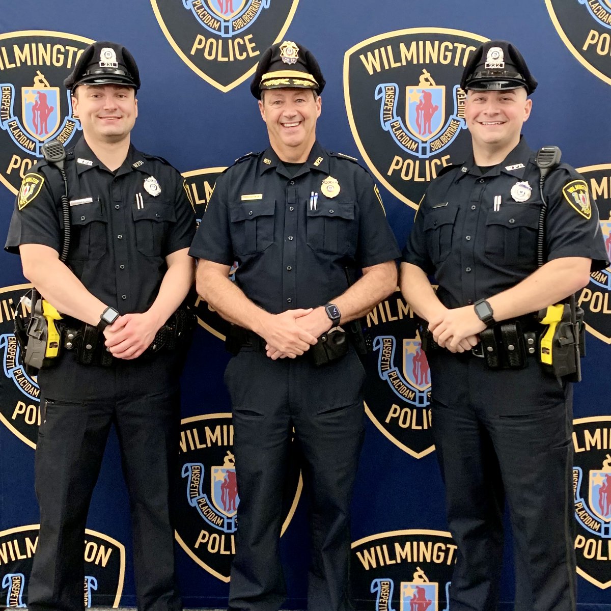 Congratulations to Officer Michael Powers and Officer Christopher Miccichi on being sworn in as Wilmington Police Officers today! Wishing you both much success in your careers. Thank you for your commitment to keeping our community safe. #WilmingtonMA #rookies #police #lesm