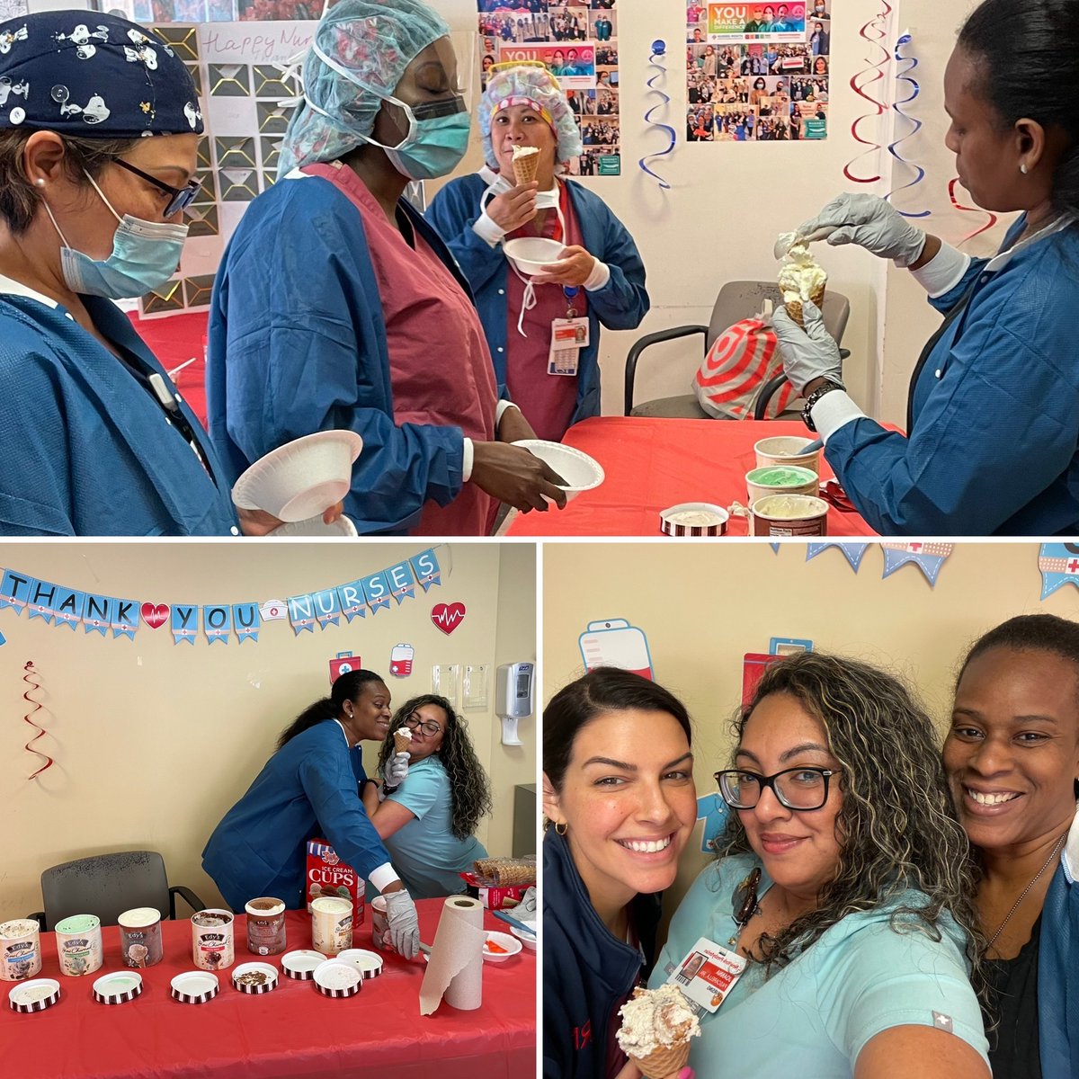 The sun is out in NYC today which means it’s mandatory we eat ice cream right?!🍦The perfect way to continue to treat our nurses! #NursesWeek2023