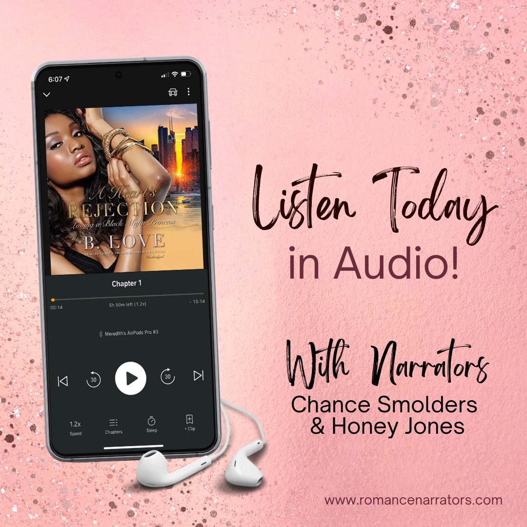 RomanceNarrator's tweet photo. Don't miss A Heart's Rejection by @AuthorBLove . Book three in The Black Mayhem Mafia Saga is narrated by our member @ChanceSmolders and narrator Honey Jones. Listen now by @BlackstoneAudio. https://t.co/58uhgwrCWx