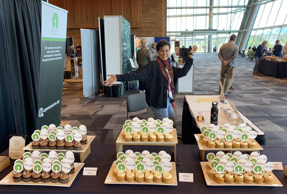 If you’re at the <a href="/linuxfoundation/">The Linux Foundation</a> Open Source Summit, Vancouver 🇨🇦 today, come by the <a href="/OpenSourceOrg/">Open Source Initiative @osi@opensource.org</a> booth and get 25th Anniversary 🧁 🧁. Bonus is you get to meet and talk with <a href="/Sophia_IV/">Sophia Vargas</a> !