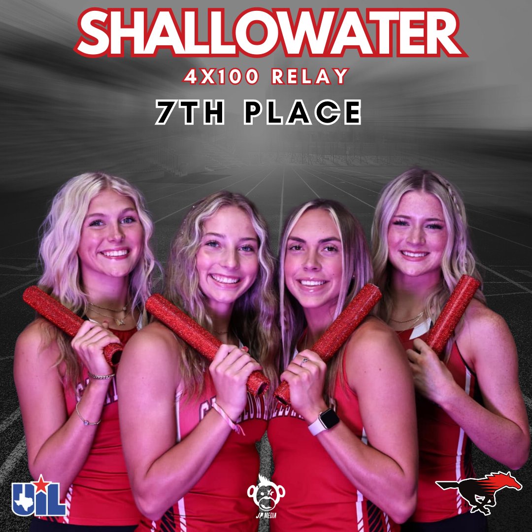 ShallySportsNet's tweet photo. Congrats to the 4x100 team (Mia St. Clair, Maci Moravcik, Maggie Grimes, and Makki Hart) who finished 7th place (49.10) at the UIL State Track Meet!

Way to go FILLIES!

#InAClassOfOurOwn

Lone Star Varsity | Jasone Pearson Media | KLBK Sports | Pete Christy KCBD https://t.co/gnYQgy04dV