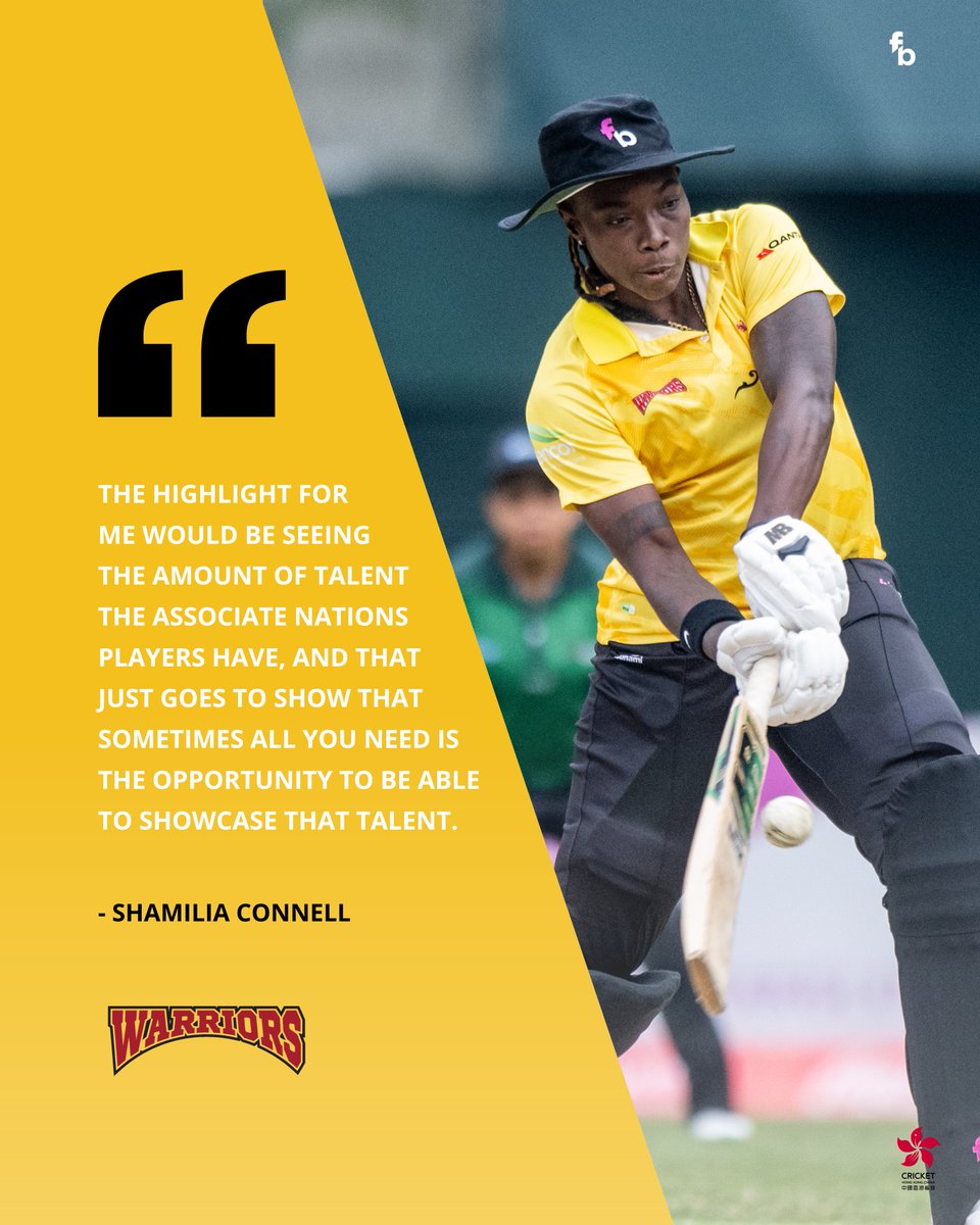 fairbreakglobal's tweet photo. What's your #FBI23 🇭🇰 highlight? Here's the Warriors' 💪 Shamilia Connell's 👇

🗣"The highlight for me would be seeing the amount of talent the associate nations players have, &amp; that just goes to show that sometimes all you need is the opportunity...to showcase that talent." https://t.co/HkEZGiIVTi