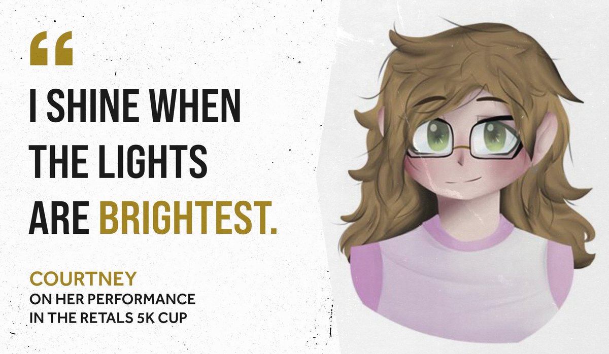 gcindisguise's tweet image. courtney on winning the retals 5k cup