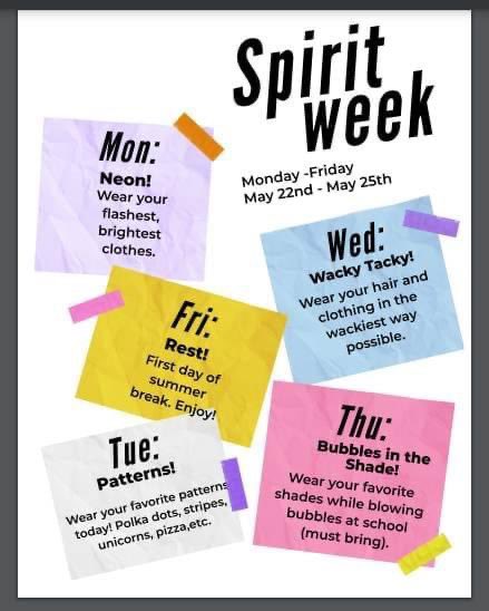 hulljacksones's tweet photo. The last week of school means it’s time for SPIRIT WEEK! #ShowYourSpirit #HJMRocks https://t.co/tdjXHuhrpT