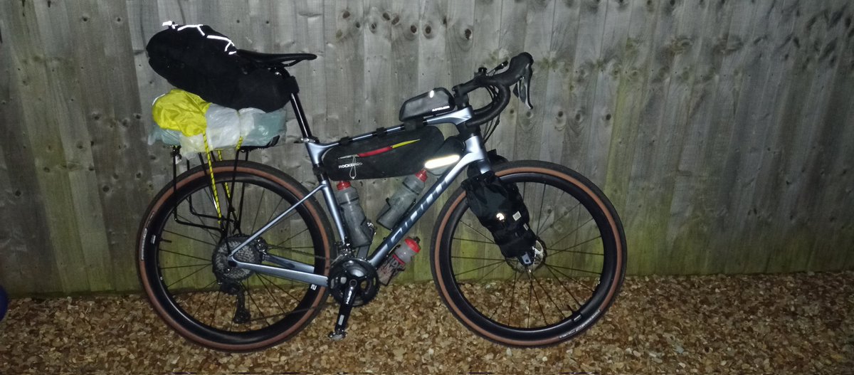 iankstanley's tweet photo. 99% sure I've over packed for a weekend solo bikepacking trip. Off on the Jack Mytton Way tomorrow morning. Complete novice so don't hate the set up🤣😜 https://t.co/r22kL21ocx