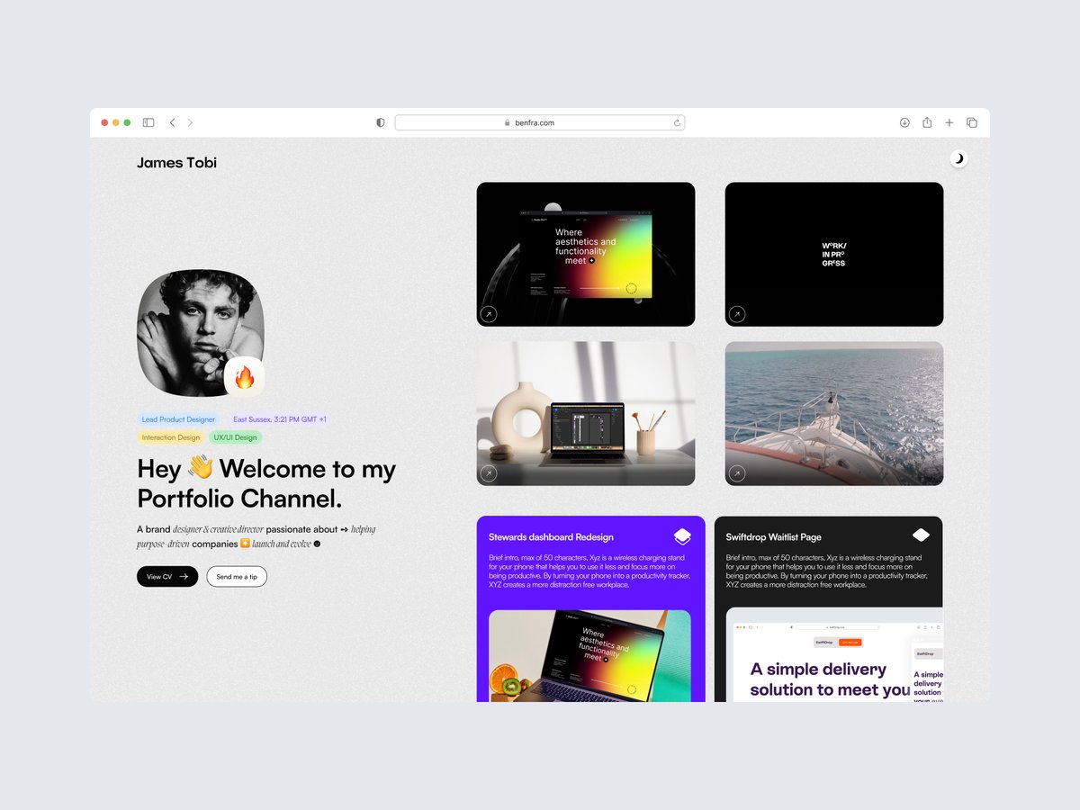 digitalforus's tweet photo. Another sneak peek of our upcoming @framer template, called Benfra. 

It's like Bento, but for Framer:
🌓 Dark &amp; light theme
📹 Casestudy component
🔗 Link card
🌄 Gallery component
🛍 Product card (by
@lemonsqueezy )
👋🏼 Social buttons
100% built on framer with no code 🤩

#framer https://t.co/v0dN0nRHcY