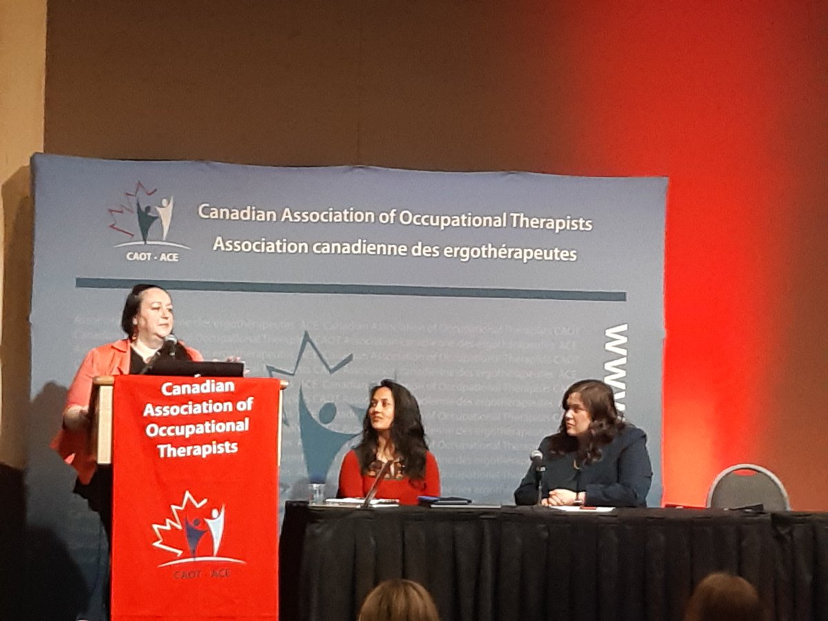 "Patterns of whiteness in OT are alive and well....we need to make space for people who don't think the same way" -Angie Phenix  #CAOT2023