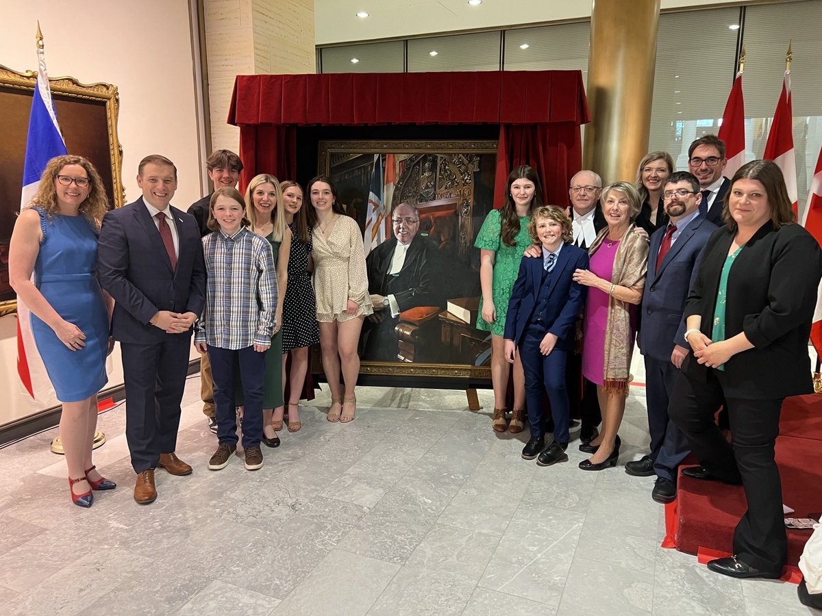 My father has always been a role model, treating others with kindness and serving his province and country. Today, he retired from his role as Speaker of the Senate of Canada after a long and notable career, and his portrait will now hang in these halls. Congratulations, Dad!