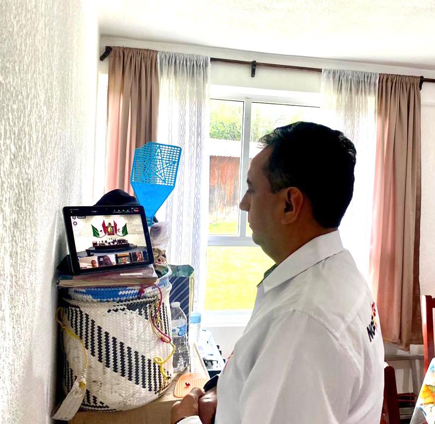 NoeDoroteo's tweet photo. Desde la Mixteca, participamos en la sesión virtual extraordinaria del Congreso.
Aprobamos desaparecer el Comité de Autenticidad de las Delegaciones de la Guelaguetza, órgano que fue totalmente ajeno a las comunidades y que decidían de manera discrecional. https://t.co/UauhugcBnr