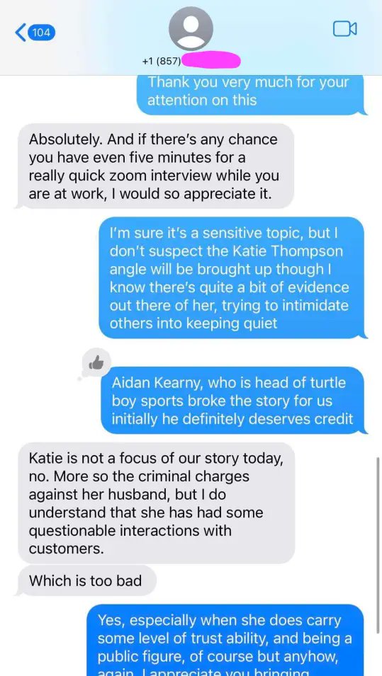 DoctorTurtleboy's tweet photo. When a customer whose dog was abused at Falco K9 told @KristinaRex that fellow reporter @KThompson_WCVB was involved in silencing victims, she refused to include that in her "reporting." These people are pure evil. https://t.co/plpCL7xO2A