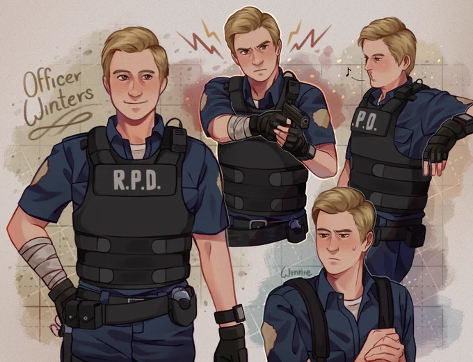 What if nothing happened in Raccoon  City and a new cop joined around 2009? Yup he's not a systems engineer anymore   #ethanwinters #ResidentEvil #REBHFun