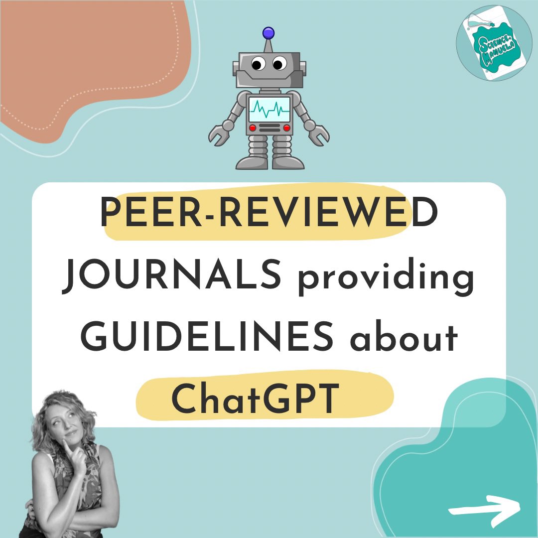 ManuelaMarescot's tweet photo. 👩🏼🔬 ChatGPT as an author? Let’s see which are the journals which are clearly against it! #chatgpt #peerreviewed #academicjournals #AI #sciencemanuela #author #guidelines #responsability #usefulpost #phdquestions #author https://t.co/lt4FkS2m8V